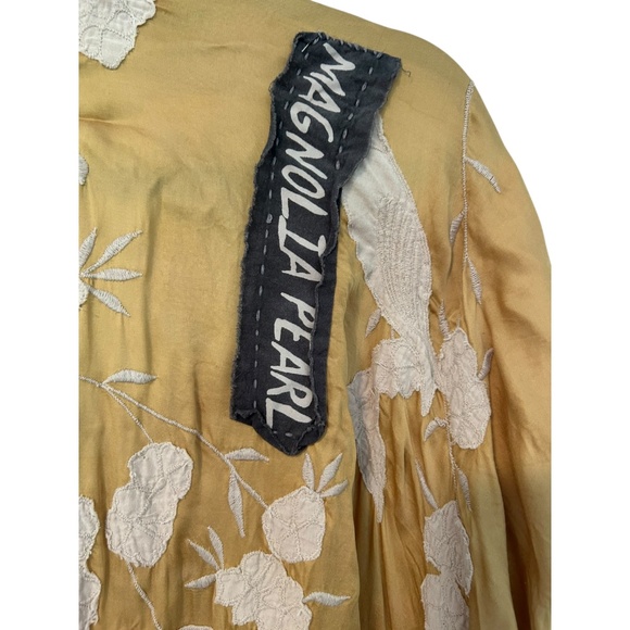 Magnolia Pearl Bird Vijji Kimono Mustard Yellow long Cardigan Boho CottageCore - Picture 9 of 9
